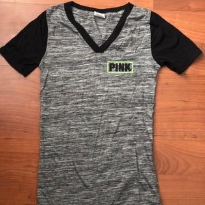 A Pink football styled v-neck SX